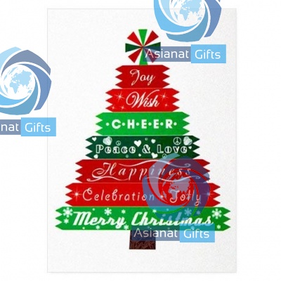 Merry Christmas Tree Holiday Greeting Card