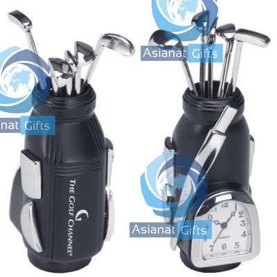Golf Bag Die Cast Clock
