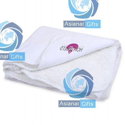 Classic Full Size Sherpa Blanket, Embroidered