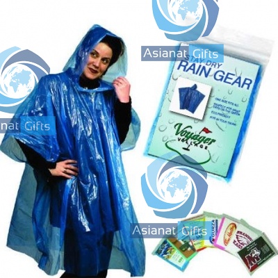 Rain Poncho with Full Color Card