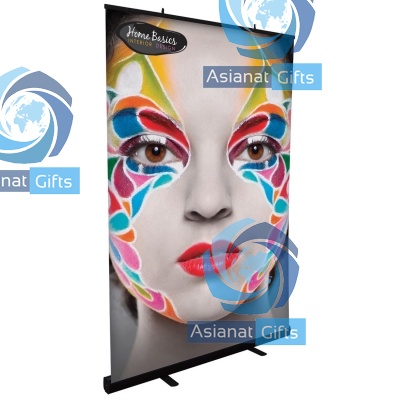 Economy Retractor Laminated No Curl Banner Display Kit, 48&quot;