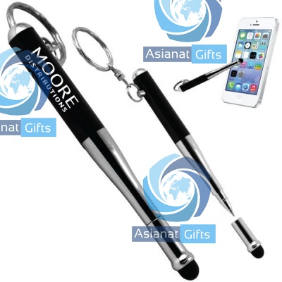 Baseball Bat Stylus LED Pen &amp; Key Chain
