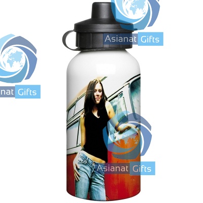 Aluminium 400ml White Drinks Bottle