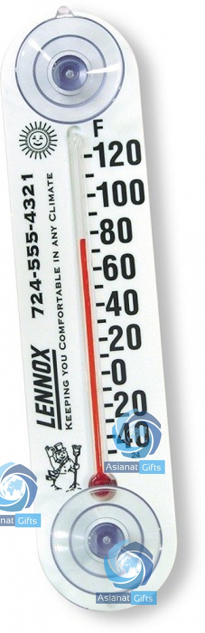 Slender Indoor/ Outdoor Thermometer w/ Suction Cups