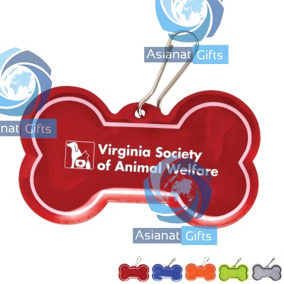 Dog Bone Shape Reflective Safety Collar Tag