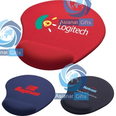 Solid Jersey Gel Mouse Pad w/ Wrist Rest