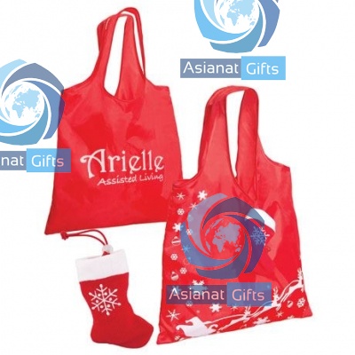 Holiday Stocking Folding Tote