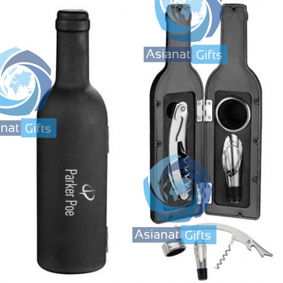 Grigio 4-Piece Wine Bottle Set