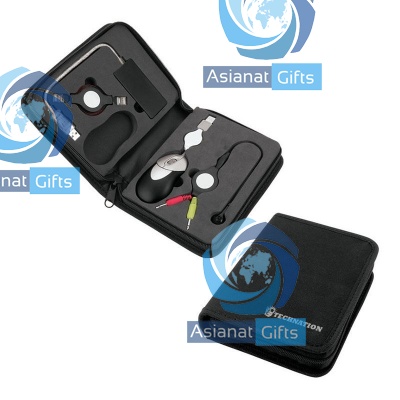 Computer Travel Kit with Mouse, Hub, Cable &amp; Earbuds