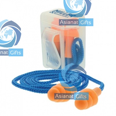 Corded Silicone Earplugs in Pocket Clip Case