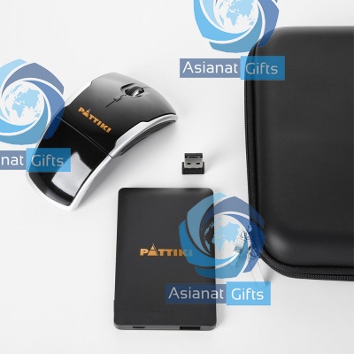 Credit Card Size Power Bank and Wireless Mouse Gift Set, 3000mAh