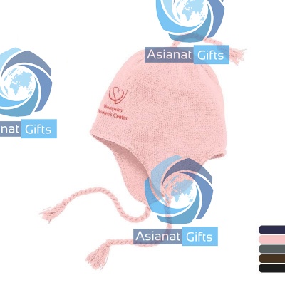 Wool Blend Knit Hat with Ear Flaps