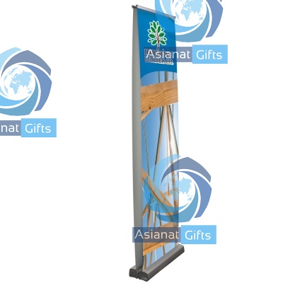 Retractor Opaque Fabric Banner Display Kit, 24&quot; - Double Sided