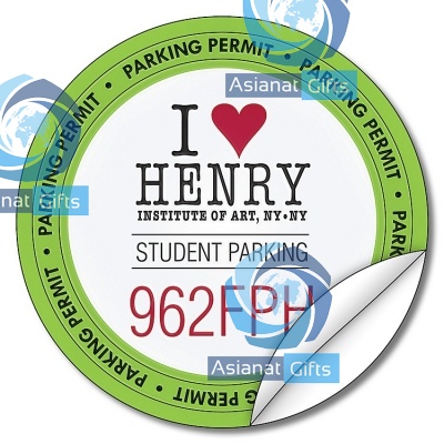 UV-Coated Vinyl Circle Shape Sticker/Decal